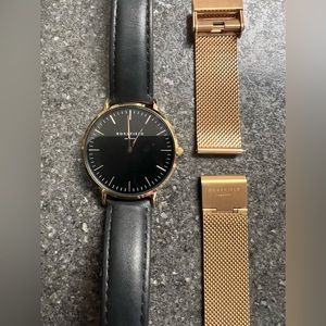 Rosefield Watch with Leather & Mesh Strap